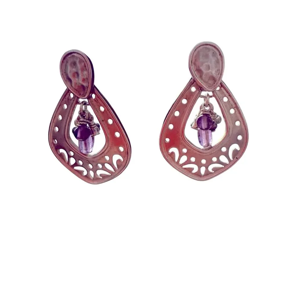 Silpada 925 Sterling Silver Beaded Earrings - Picture 1 of 8